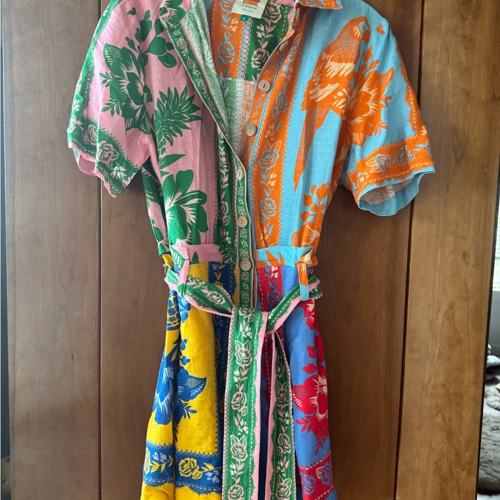 Farm Rio Mixed Garden Scarves Romper